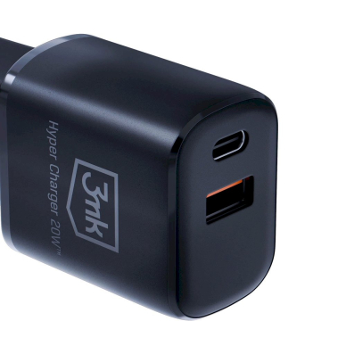 3mk Hyper Įkroviklis  20W USB-C USB-A wall Įkroviklis  - Juodas 11