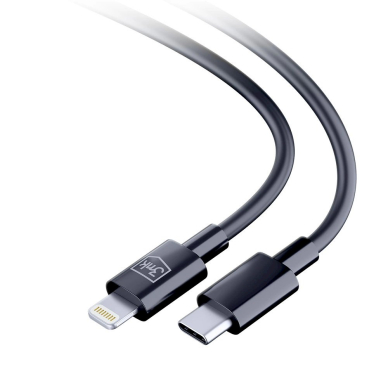 3mk Hyper Kabelis USB-C / Lightning 20W 1.2m - Juodas 1