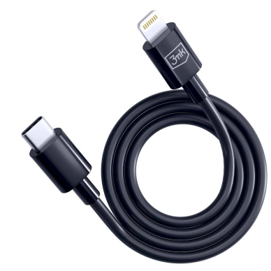 3mk Hyper Kabelis USB-C / Lightning 20W 1.2m - Juodas 2