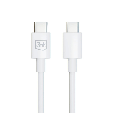 3mk Hyper Kabelis USB-C / USB-C 100W 1.2m - Baltas 7