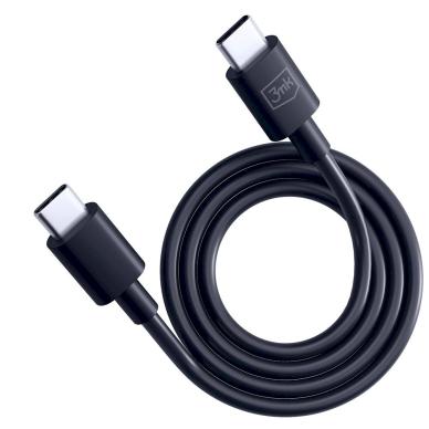 3mk Hyper Kabelis USB-C / USB-C 100W 1.2m - Juodas 2