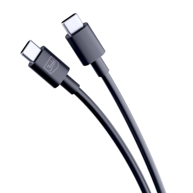 3mk Hyper Kabelis USB-C / USB-C 100W 1.2m - Juodas 3