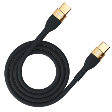 3mk Hyper Silicone Kabelis USB-C / USB-C 100W 2m - Juodas 2