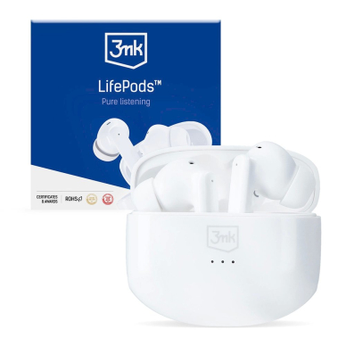 3mk LifePods in-ear wireless Bluetooth 5.3 ANC Ausinės - baltas