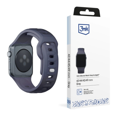 3mk Silicone Apyrankė Apple Watch 42 / 44 / 45 / 49 mm - pilka