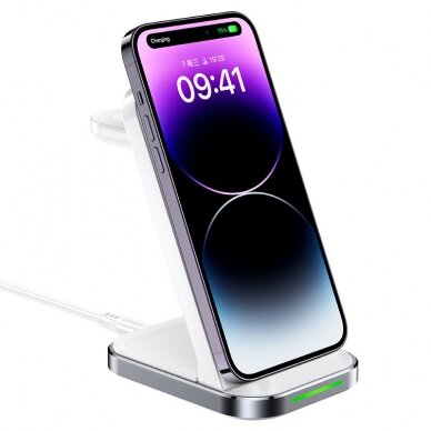 Acefast 3in1 wireless charging station for phone, headphones, smartwatch white (E15) 7