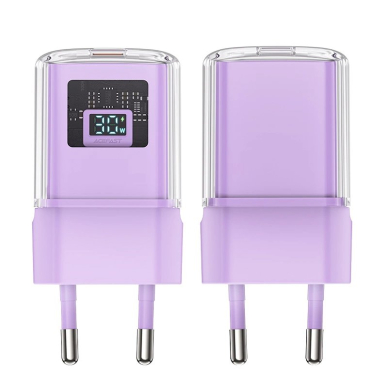 Acefast A53 PD 30W GaN USB-C Įkroviklis  display - Violetinis 2