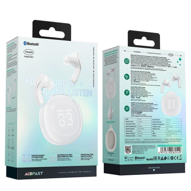 Acefast T9 Bluetooth 5.3 in-ear wireless ausinės - baltas 7