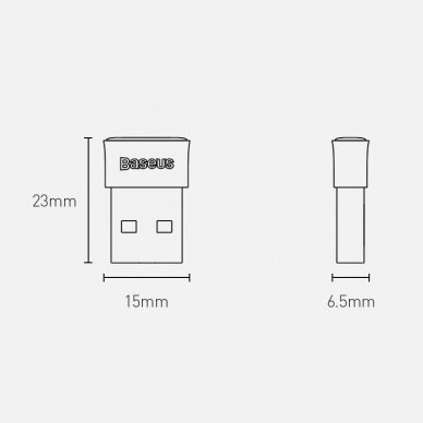 Adapteris Baseus BA04 mini Bluetooth 5.0 USB Juodas (ZJBA000001) 23