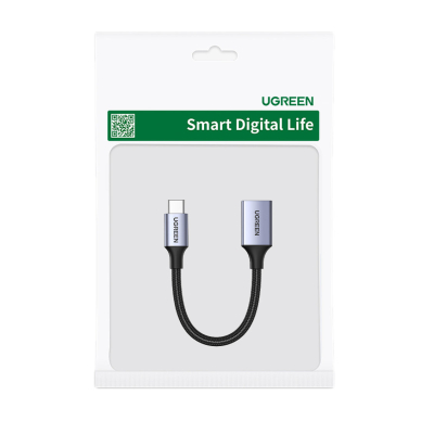 Adapteris USB C (male) - USB (female) 3.0 OTG cable 0.15m Ugreen US378 - Juodas 4