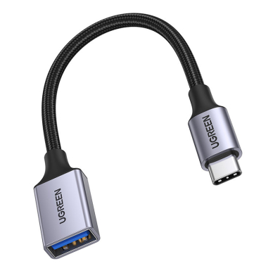 Adapteris USB C (male) - USB (female) 3.0 OTG cable 0.15m Ugreen US378 - Juodas