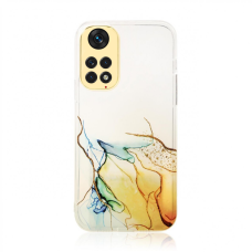 Akcija! Dėklas Marble Case Xiaomi Redmi Note 11 Pro Oranžinis