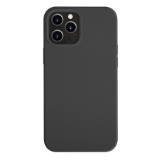 Akcija! Dėklas UNIQ etui Lino Hue iPhone 12 Pro Max Antimicrobial - Matinis Juodas UGLX912