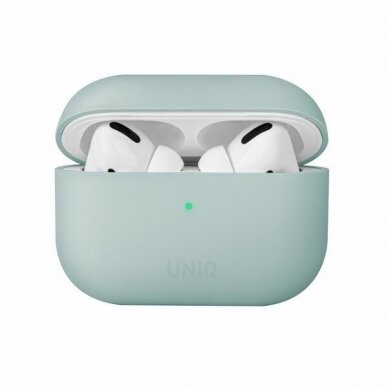 Akcija! Dėklas Lino AirPods Pro silikoninis mėtinis