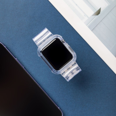 Akcija! Apyrankė Apple Watch 3 38mm / Watch 2 38mm Permatomas - Juodas  7