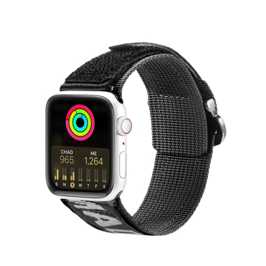 Akcija! Apyrankė Dux Ducis Strap (Outdoor Version) Apple Watch 9, Ultra, SE, 8, 7, 6, 5, 4, 3, 2, 1 (49, 45, 44, 42 mm) Juoda