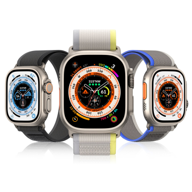 Akcija! Apyrankė Dux Ducis Strap YJ Version Apple Watch Ultra/9/8/7/6/SE/5/4/3/2/1 (42, 44, 45, 49 mm) - Geltona/smėlinė  1