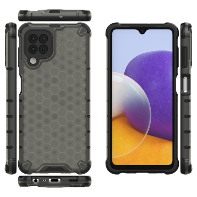 Akcija! Dėklas Honeycomb Case TPU Bumper Samsung Galaxy A22 4G Juodas 1