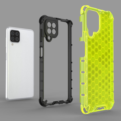 Akcija! Dėklas Honeycomb Case TPU Bumper Samsung Galaxy A22 4G Juodas 5