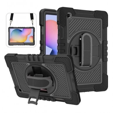 Akcija! Dėklas Xiaomi Pad 6 / Pad 6 Pro - Techsuit StripeShell 360 - Juodas