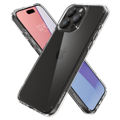 Akcija! Dėklas Spigen CRYSTAL HYBRID IPHONE 15 PRO - Permatomas  5