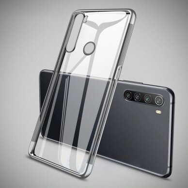 Akcija! Huawei P40 Case TPU Electroplating skaidrus juodais kraštais 1