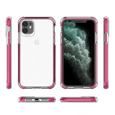 Akcija! Iphone 12 Mini dėklas Spring Armor raudonais kraštais 2