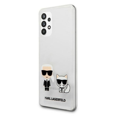 Akcija! Originalus Karl Lagerfeld dėklas KLHCA32CKTR A326 A32 5G Permatomas Karl &amp; Choupette  1