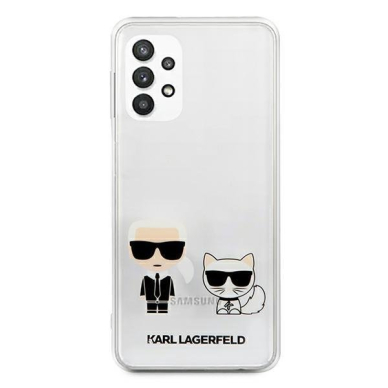 Akcija! Originalus Karl Lagerfeld dėklas KLHCA32CKTR A326 A32 5G Permatomas Karl &amp; Choupette  2