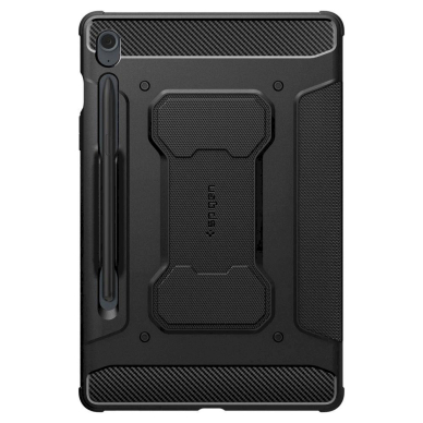 Akcija!  - Pažeista pakuotė - Apsauginis dėklas Spigen Rugged Armor Pro case skirta Samsung Galaxy Tab S9 FE 10.9&#39 &#39  X510 / X516B - Juodas  1