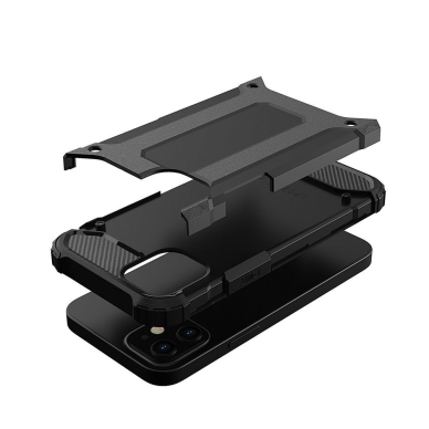 Akcija! *** Pažeista pakuotė *** Tvirtas Apsauginis Dėklas Iš Tpu Ir Pc Plastiko 'Hybrid Armor Case Tough Rugged' Iphone 12 Pro Max Juodas  4