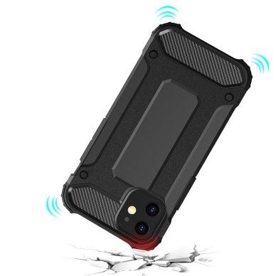 Akcija! *** Pažeista pakuotė *** Tvirtas Apsauginis Dėklas Iš Tpu Ir Pc Plastiko 'Hybrid Armor Case Tough Rugged' Iphone 12 Pro Max Juodas  5