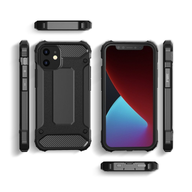 Akcija! *** Pažeista pakuotė *** Tvirtas Apsauginis Dėklas Iš Tpu Ir Pc Plastiko 'Hybrid Armor Case Tough Rugged' Iphone 12 Pro Max Juodas  6