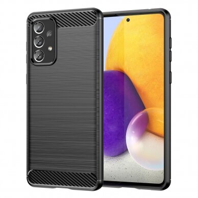 Akcija! Samsung galaxy A73 5G dėklas "Carbon case" TPU juodas