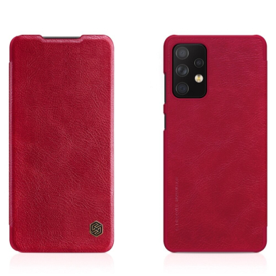 Akcija! Dėklas skirtas Samsung Galaxy A72 4G / A72 5G - Nillkin QIN Leather Case - Raudonas YGI673