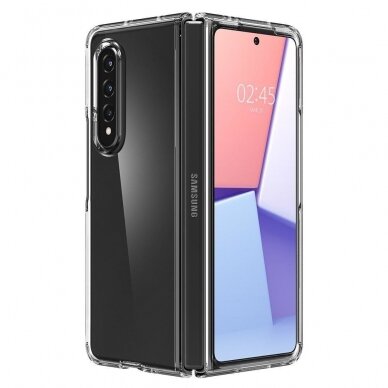 Akcija! Samsung galaxy Z Fold 3 Dėklas Spigen ULTRA HYBRID Skaidrus 12