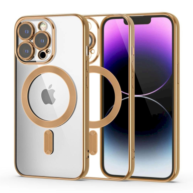 Akcija! Tech-Protect MagShine Line MagSafe Dėklas iPhone 14 Pro - gold