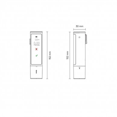 Alkotesteris Baseus SafeJourney Pro Series breathalyzer 470mAh Pilkas 23