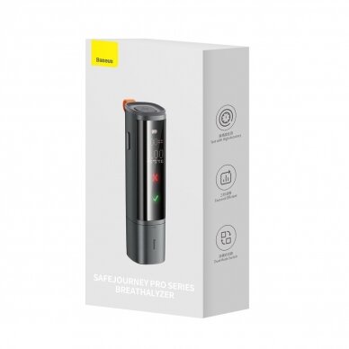 Alkotesteris Baseus SafeJourney Pro Series breathalyzer 470mAh Pilkas 5