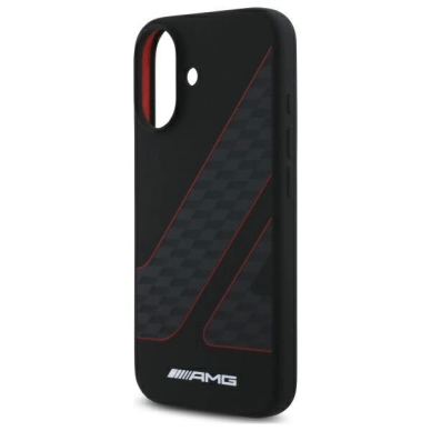 AMG Dėklas Checkered Flag Pattern MagSafe iPhone 16  - Juodas 5