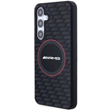 AMG Silicone Carbon Pattern MagSafe Dėklas Samsung Galaxy S24 - Juodas 1