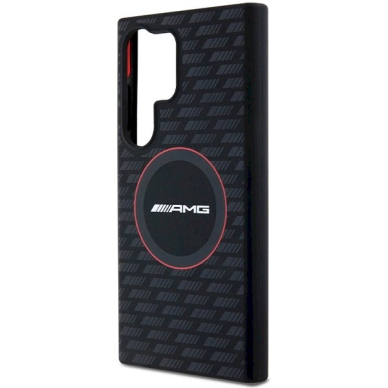 AMG Silicone Carbon Pattern MagSafe Dėklas Samsung Galaxy S24 Ultra - Juodas 5