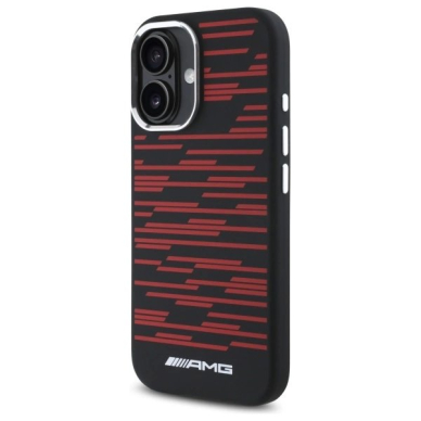 AMG Silicone Graphics MagSafe Dėklas iPhone 16 - Juodas 1