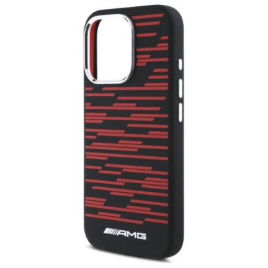 AMG Silicone Graphics MagSafe Dėklas iPhone 16 Pro - Juodas 5