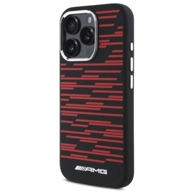 AMG Silicone Graphics MagSafe Dėklas iPhone 16 Pro Max - Juodas 1