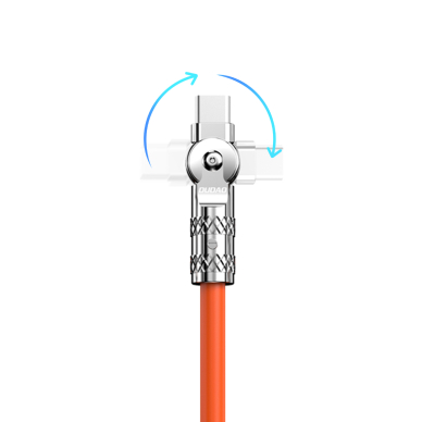 Angled cable USB-C - Lightning 30W 1m rotation 180° Dudao - Oranžinis 3