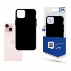 Apple iPhone 15 - 3mk dėklas Matt Case Juodas