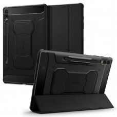 Apsauginis dėklas Spigen RUGGED ARMOR PRO  GALAXY TAB S9+ PLUS 12.4 X810 / X816B Juodas