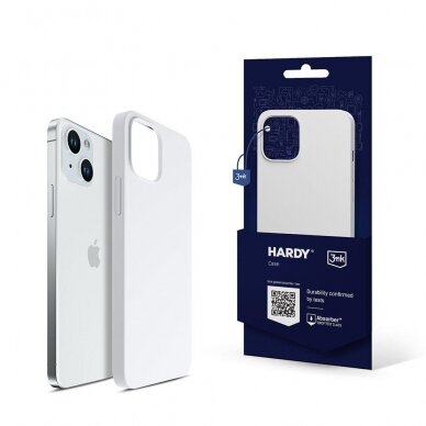 Apple iPhone 15 Plus - 3mk Hardy Silicone MagCase Silver-Baltas