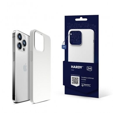 Apple iPhone 15 Pro - 3mk Hardy Silicone MagCase Silver-Baltas